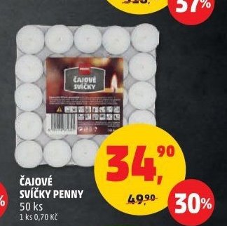 ČAJOVÉ SVÍČKY PENNY 50 ks