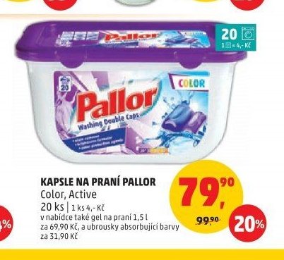 KAPSLE NA PRANÍ PALLOR
