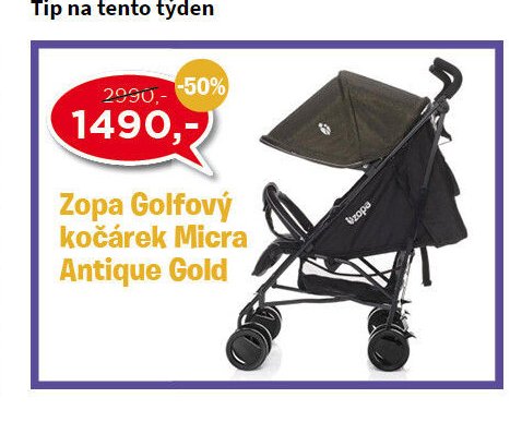 Zopa Golfový kočárek Micra Antique Gold