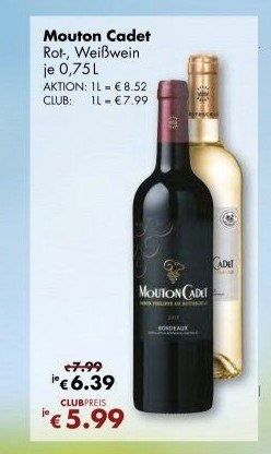 Vína Mouton Cadet Baron Philippe de Rothschild