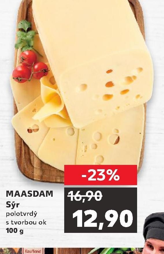 MAASDAM Sýr polotvrdý s tvorbou ok