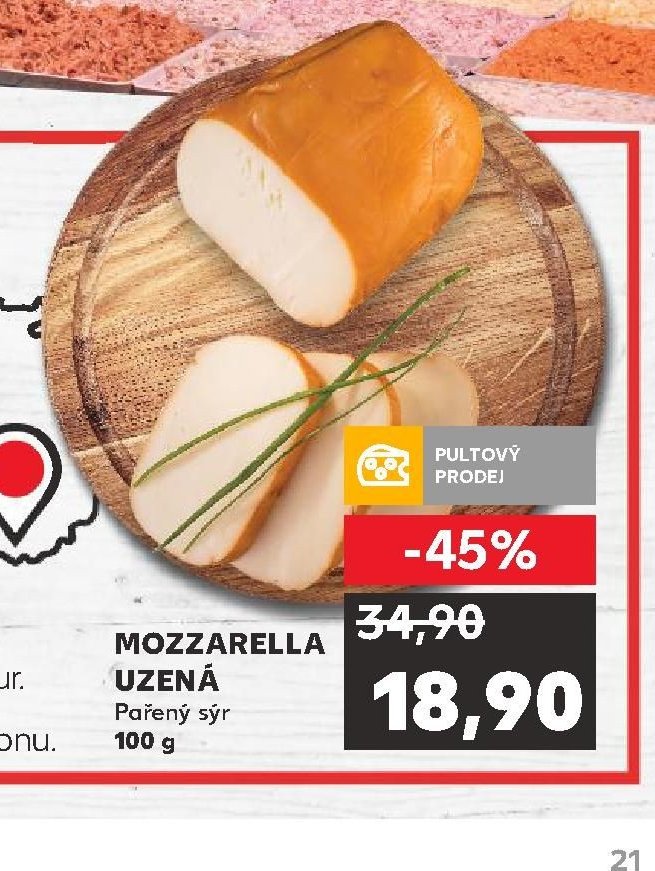 MOZZARELLA UZENÁ Pařený sýr