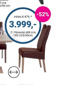 2 | Výsuvný stůl cca 140-220/90cm