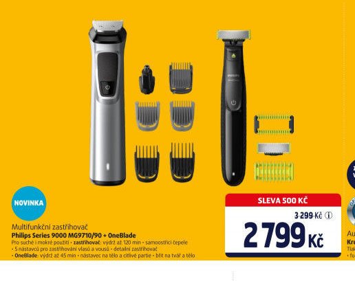 Multifunkční zastřihovač Philips Series 9000 MG9710/90 + OneBlade