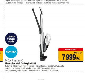 Tyčový vysavač Electrolux Well Q8 WQ81-ALRS