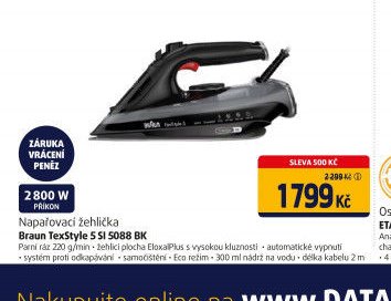 Napařovací žehlička Braun TexStyle 5 SI 5088 BK