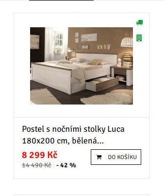 Postel s nočními stolky Luca 180x200 cm, bělená... - ASKO akcniletaky.com