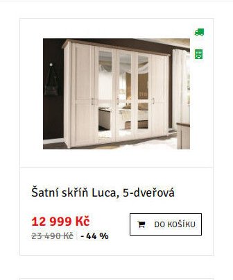 Šatní skříň Luca, 5-dveřová - ASKO akcniletaky.com