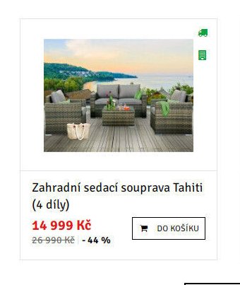 Zahradní sedací souprava Tahiti (4 díly) - ASKO akcniletaky.com