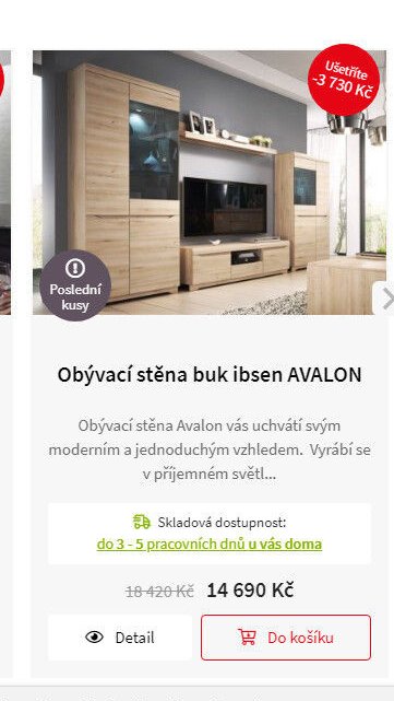Obývací stěna buk ibsen AVALON - Jamall akcniletaky.com