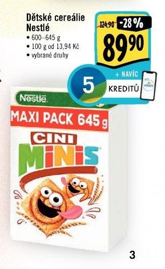 Dětské cereálie Nestlé