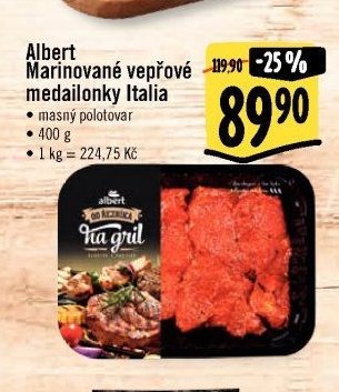 Albert Marinované vepřové medailonky Italia