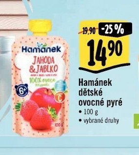 Hamánek dětské ovocné pyré