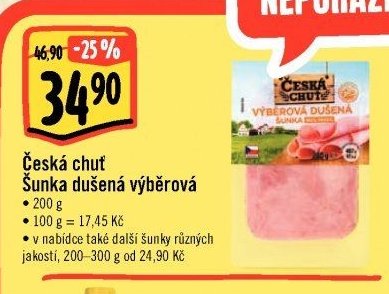 Česká chuť Šunka dušená výběrová
