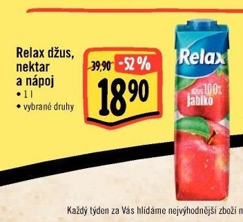 Relax džus, nektar a nápoj