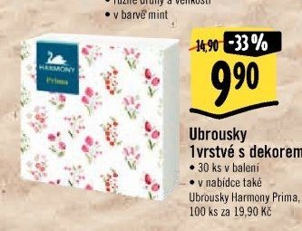 Ubrousky 1vrstvé s dekorem