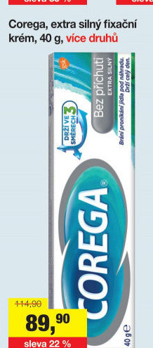 Fixační krém na zubní protézu Corega