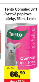 Utěrky kuchyňské 3vrstvé Complex Tento