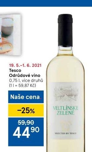Tesco Odrůdové víno 0,75 l