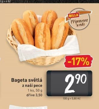 Bageta světlá z naší pece