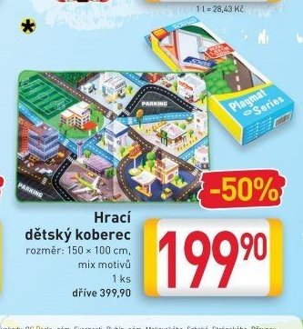 Hrací dětský koberec