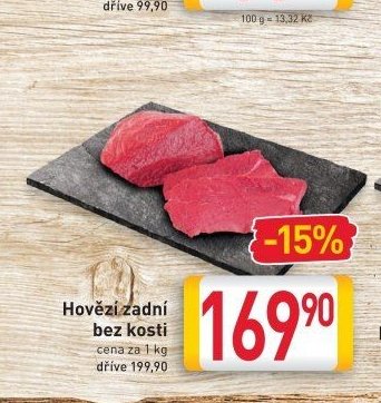 Hovězí zadní bez kosti