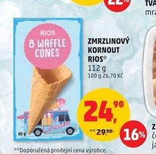 Zmrzlinový kornout Rios