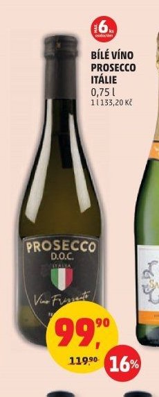 BÍLÉ VÍNO PROSECCO ITÁLIE