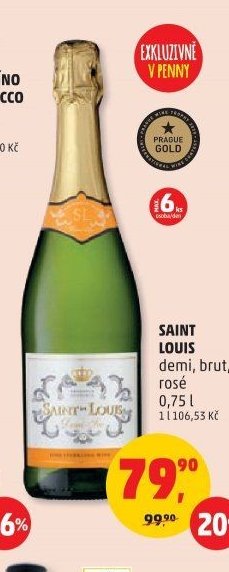 SAINT LOUIS demi, brut, rosé