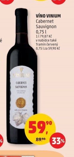 VÍNO VINIUM Cabernet Sauvignon