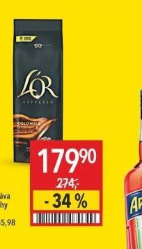 L'OR zrnková káva různé druhy