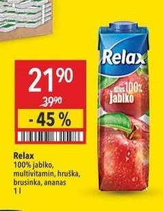 Relax 100% jablko, multivitamin, hruška, brusinka, ananas