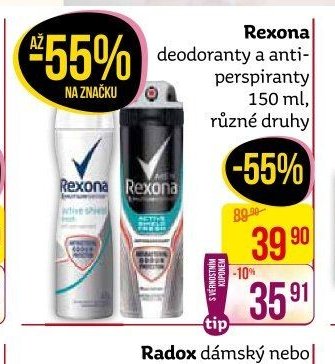 Rexona deodoranty a antiperspiranty 150 ml