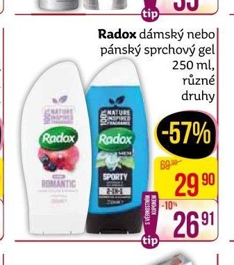 Radox dámský nebo pánský sprchový gel 250 ml
