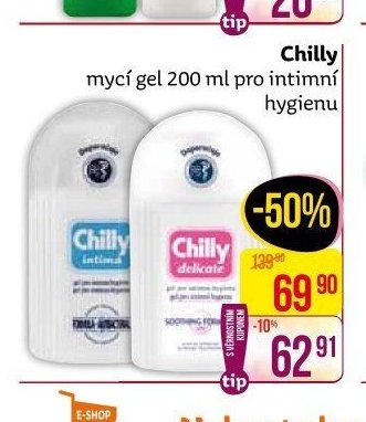 Chilly mycí gel 200 ml pro intimní hygienu