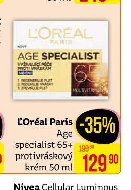 L'Oréal Paris Age specialist 65+ protivráskový krém 50 ml