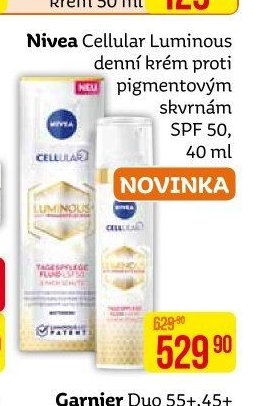 Nivea Cellular Luminous denní krém proti pigmentovým skvrnám SPF 50, 40 ml