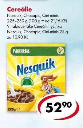 Cereálie Nesquik, Chocapic, Cini-minis 225-250 g