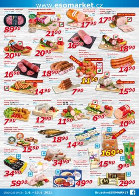 akční leták ESO MARKET 2.6.2021-13.6.2021