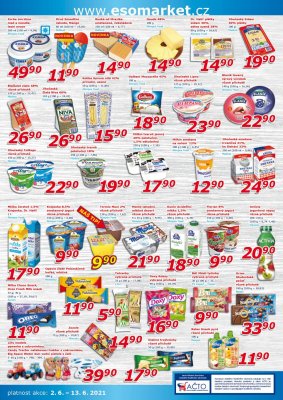 akční leták ESO MARKET 2.6.2021-13.6.2021