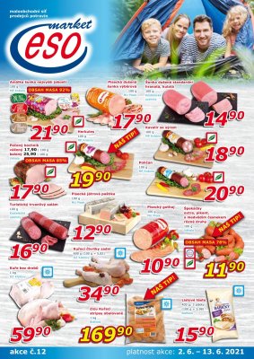 akční leták ESO MARKET 2.6.2021-13.6.2021