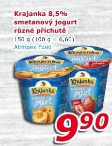 Jogurt smetanový ochucený Krajanka