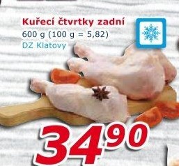 Kuřecí čtvrtky mražené DZ Klatovy