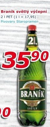 Pivo světlé výčepní 10° Braník