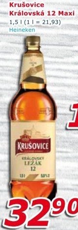 Pivo světlý ležák Královská 12° Krušovice