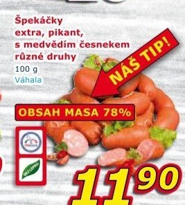 Špekáčky extra vázané Váhala