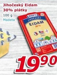 Sýr Eidam Jihočeský 30% Madeta
