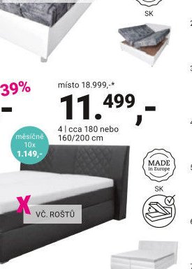 ČALOUNĚNÁ POSTEL „SIMA“ - Möbelix akcniletaky.com