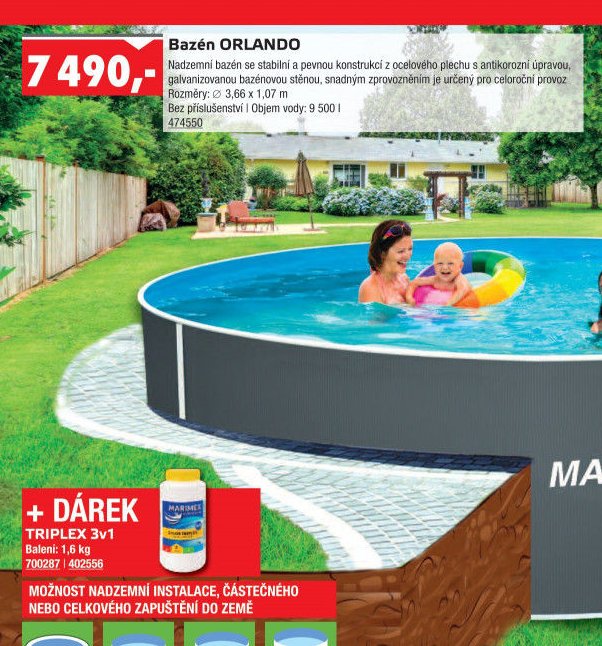 Bazén ORLANDO - UNI HOBBY akcniletaky.com