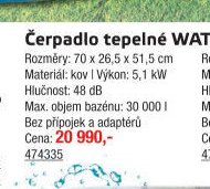 Čerpadlo tepelné WATERPOWER 70 x 26,5 x 51,5 cm - UNI HOBBY akcniletaky.com